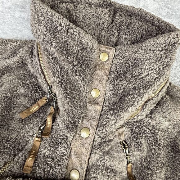 Kuhl Flight Jacket Womens Small Fleece High Pile Snap Zip Pockets Style 2041 - Picture 7 of 16